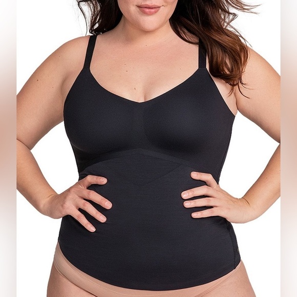 EUC Honeylove Black Shapewear Tank Lift wear Cami Top Rare Large - Picture 1 of 8